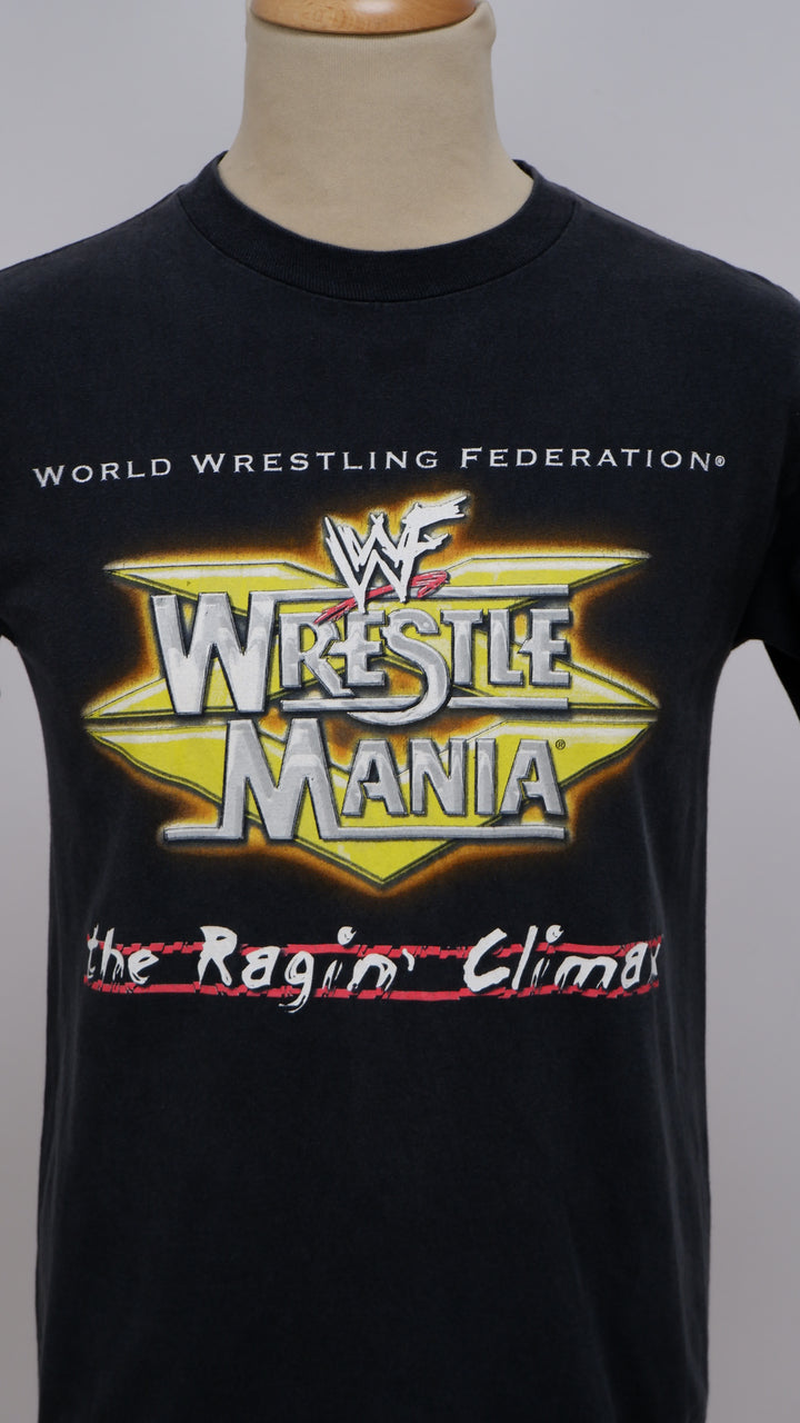 Vintage Softee WWF 1999 Wrestle Mania The Ragin Climax T-Shirt Single Stitch Made In USA