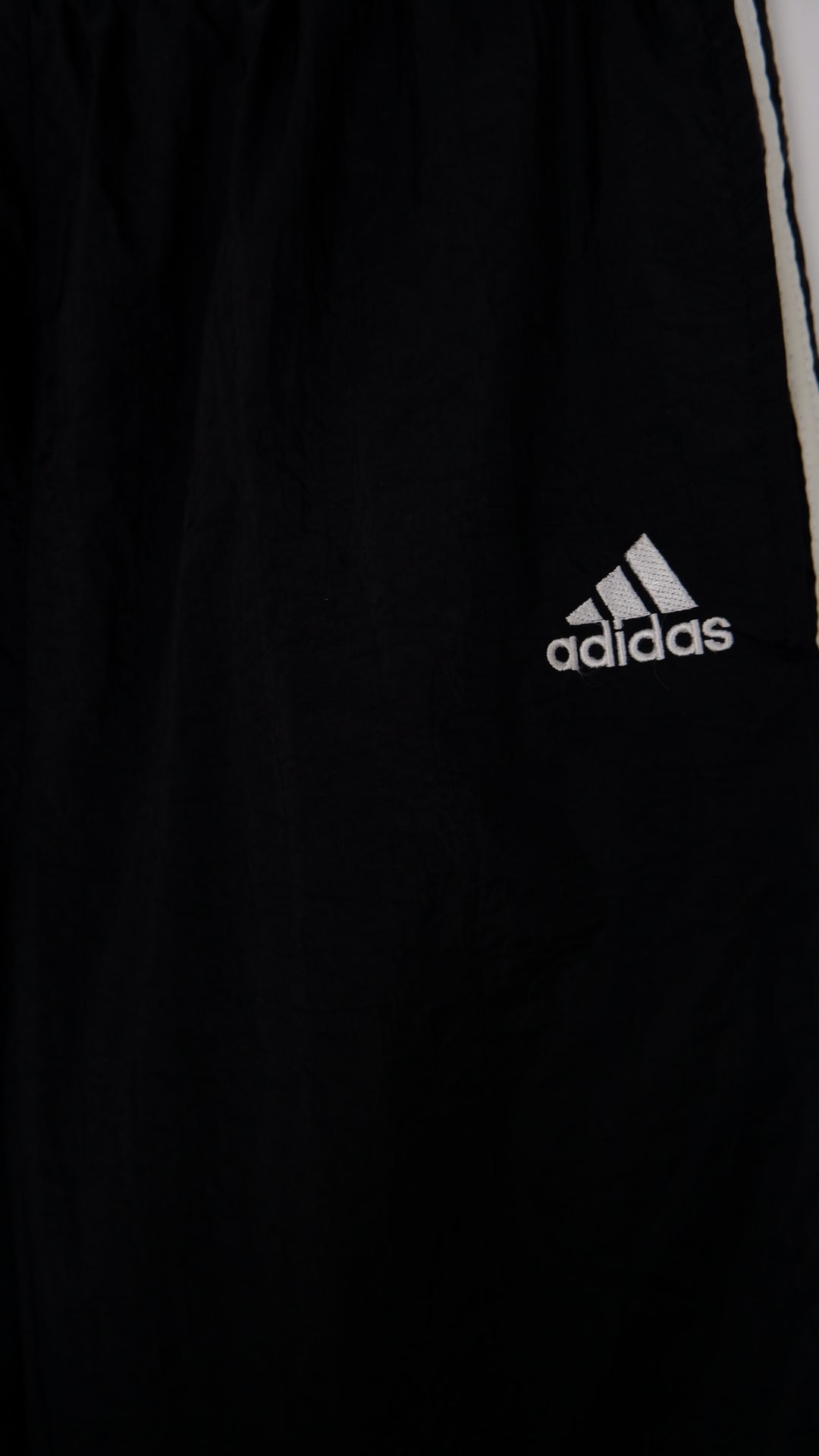 Adidas Logo Embroidered White Stripe Cuff Track Pants