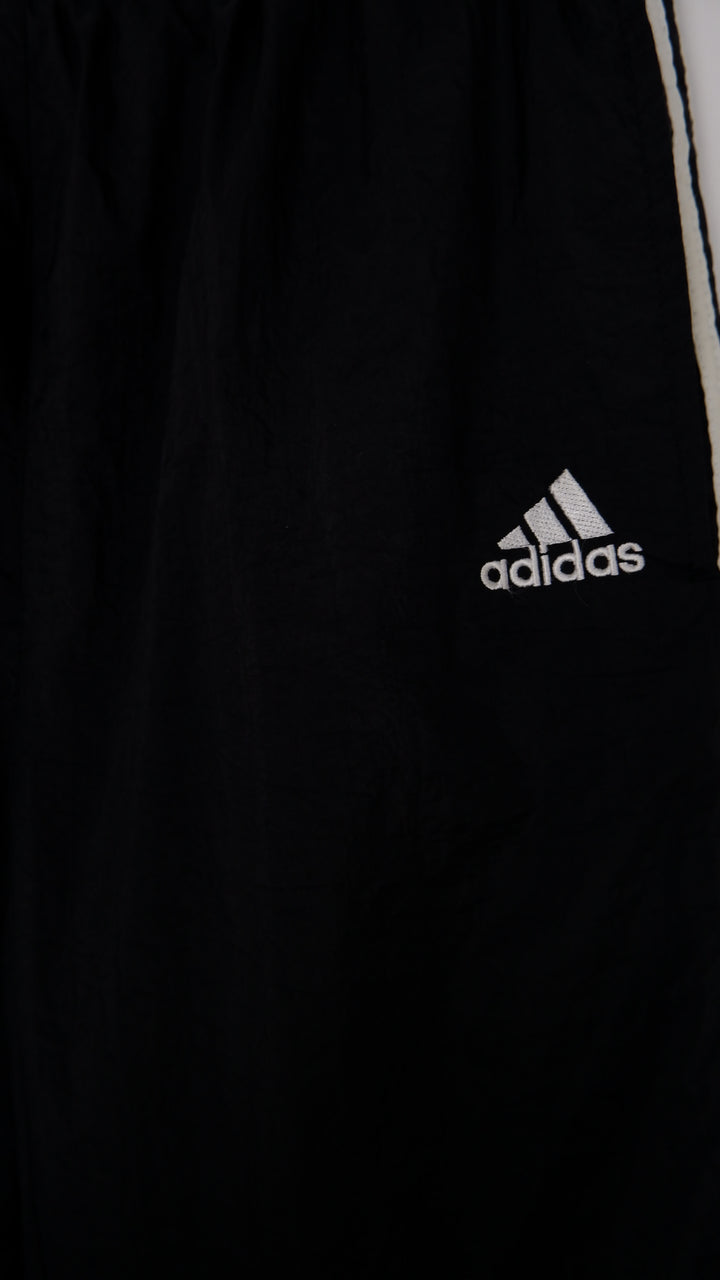 Adidas Logo Embroidered White Stripe Cuff Track Pants