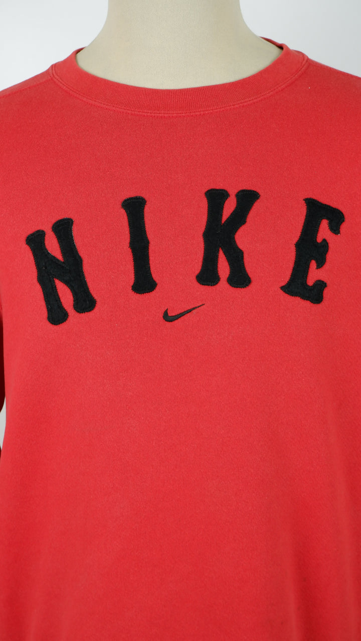 Vintage Nike Spell Out Patched Crewneck Sweatshirt