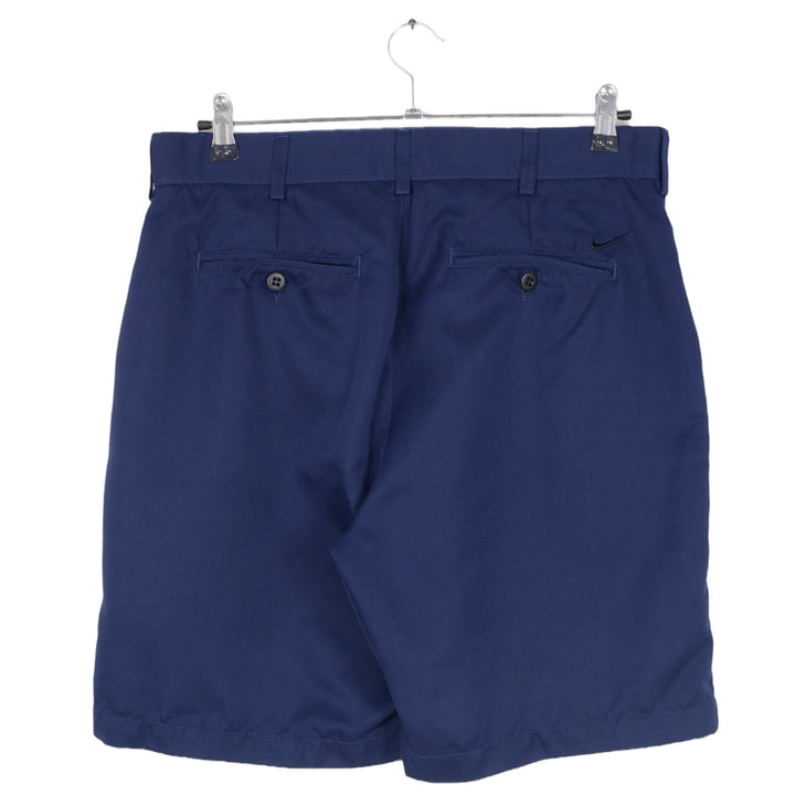 Mens Nike Swoosh Embroidered Pleated Navy Shorts