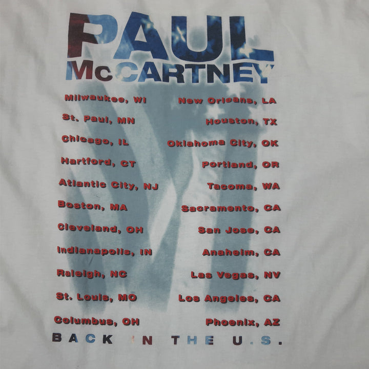 2002 Paul McCartney Back In The US Tour T-Shirt VNTG