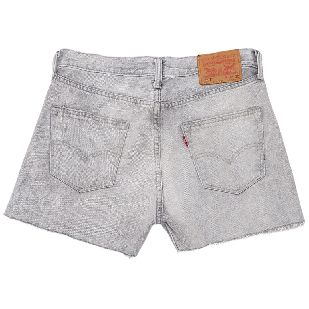 Ladies Levi Strauss # 501 Button Fly Custom Frayed Denim Shorts