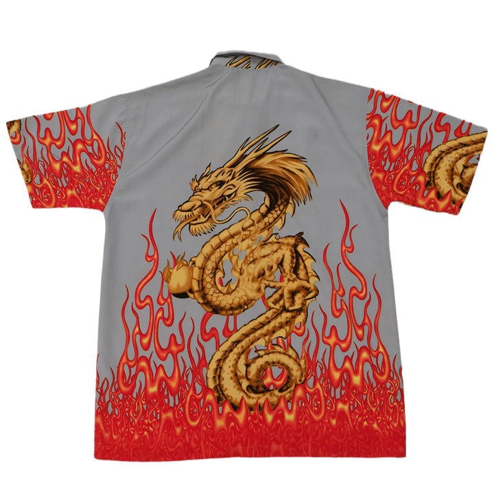 Mens Million Guy Flaming Dragon All Over Print Shirt