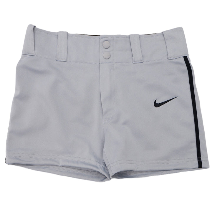 Ladies FR Rework Nike Swoosh Embroidered Baseball Shorts