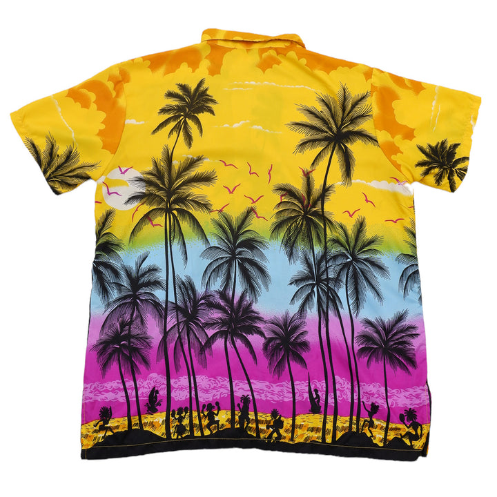 Mens Palm Print Hawaiian Shirt