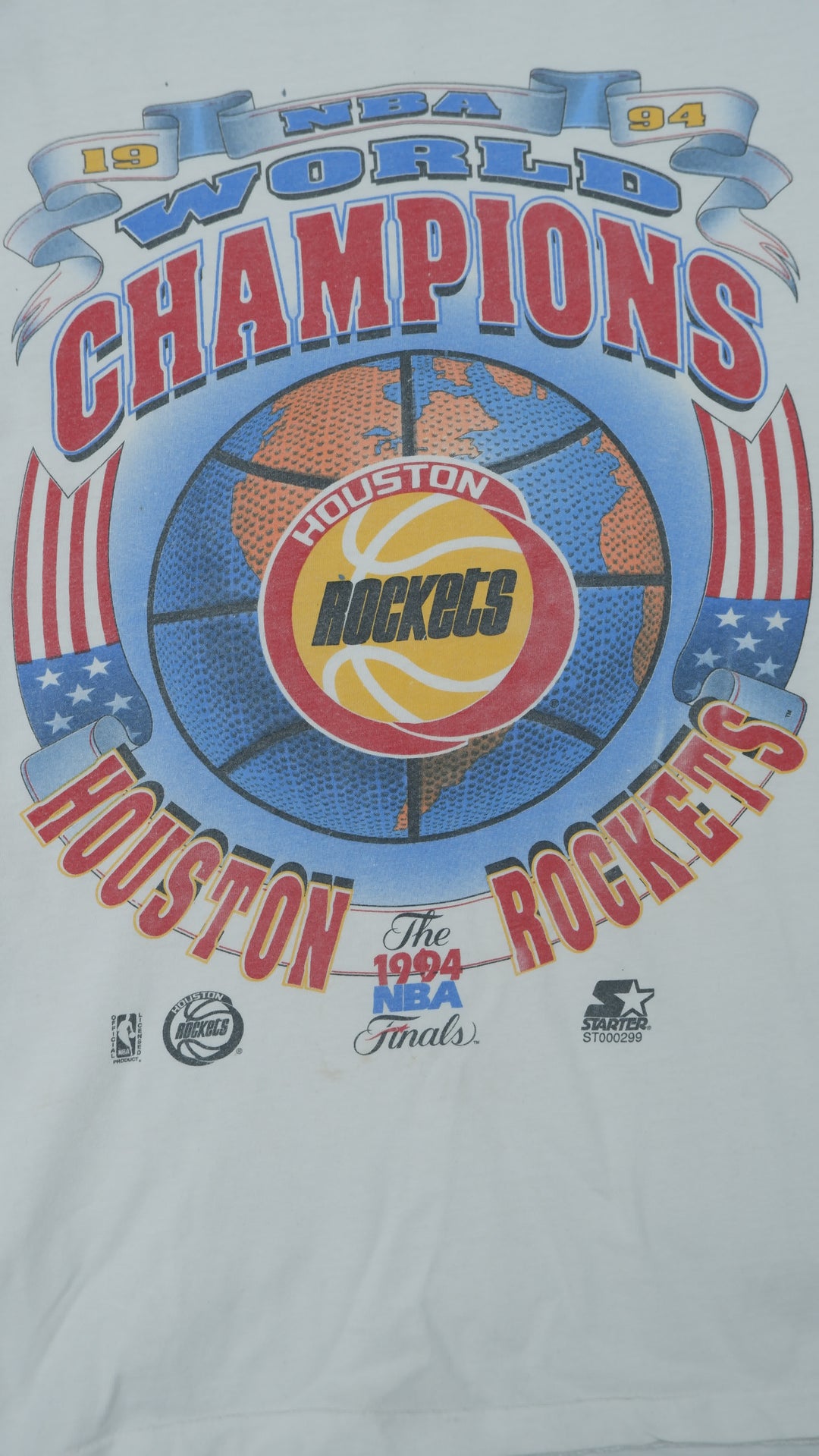 1994 Houston Rockets NBA World Champions Single Stitch VNTG T-Shirt Made In USA