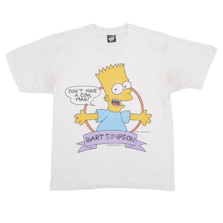 1990 Bart Simpson ' Dont Have A Cow Man!' Single Stitch VNTG T-Shirt Made in USA