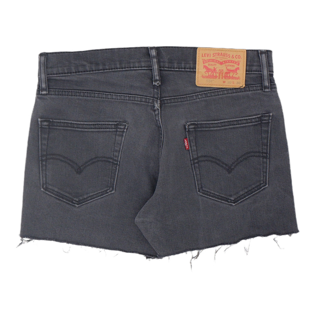 Black denim best sale levi shorts women's