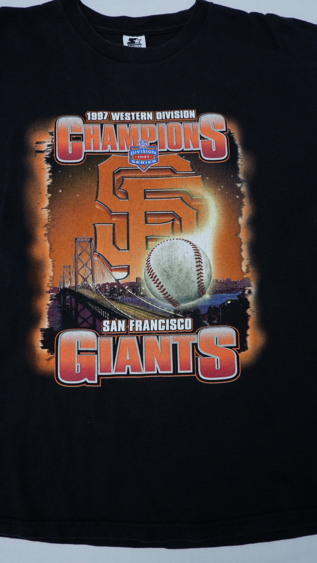 Starter 1997 San Francisco Giants Western Division Champions VNTG T-Shirt Made In USA