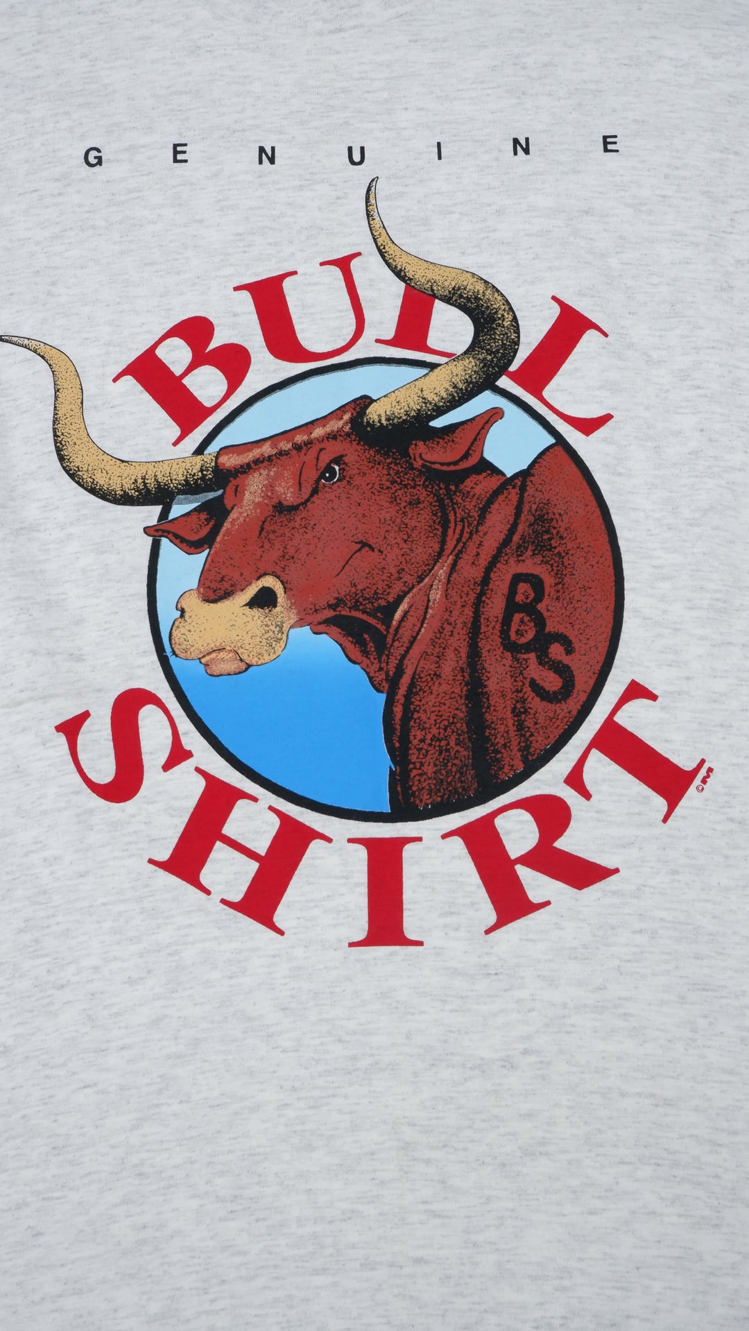 Vintage Bull Shirt Mirror Print T-Shirt Made In USA Single Stitch