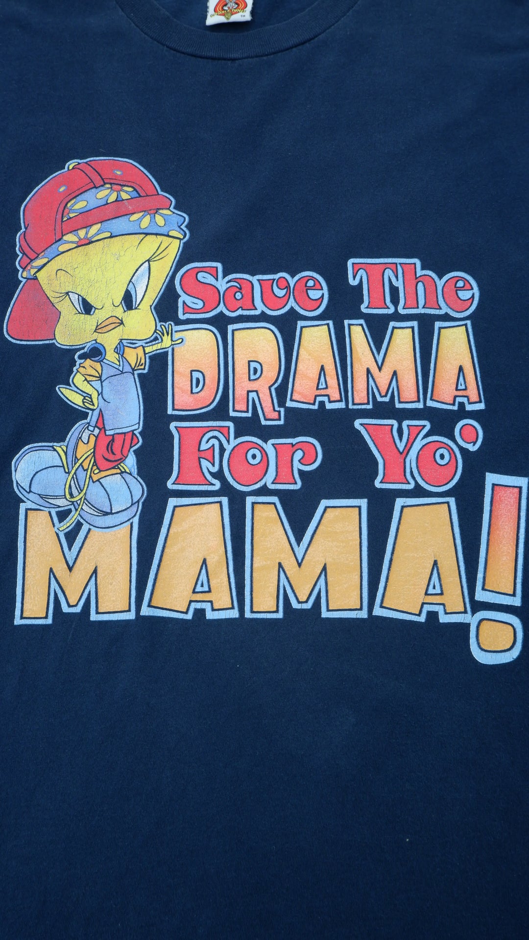 2001 Looney Tunes Tweety Bird 'Save The Drama For Yo' Mama' VNTG T-Shirt