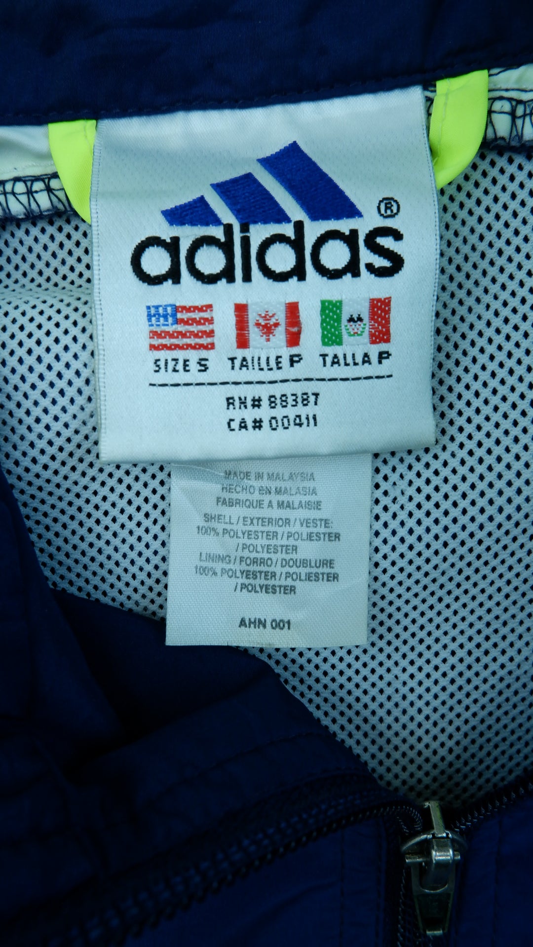 Adidas Full Zip Vintage Windbreaker Jacket