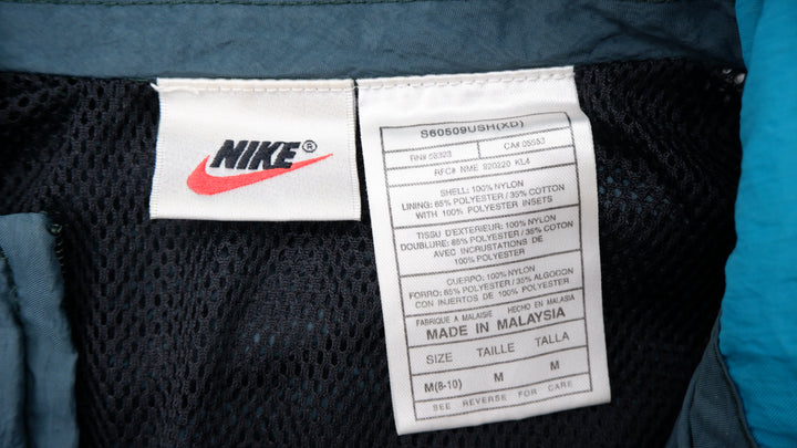 90's Nike Full Zip Swoosh Embroidered Bottom Stripe Boys Youth VNTG Jacket