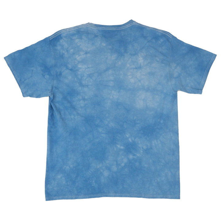 Mens Liquid Blue White Tiger Tie Dye T-Shirt