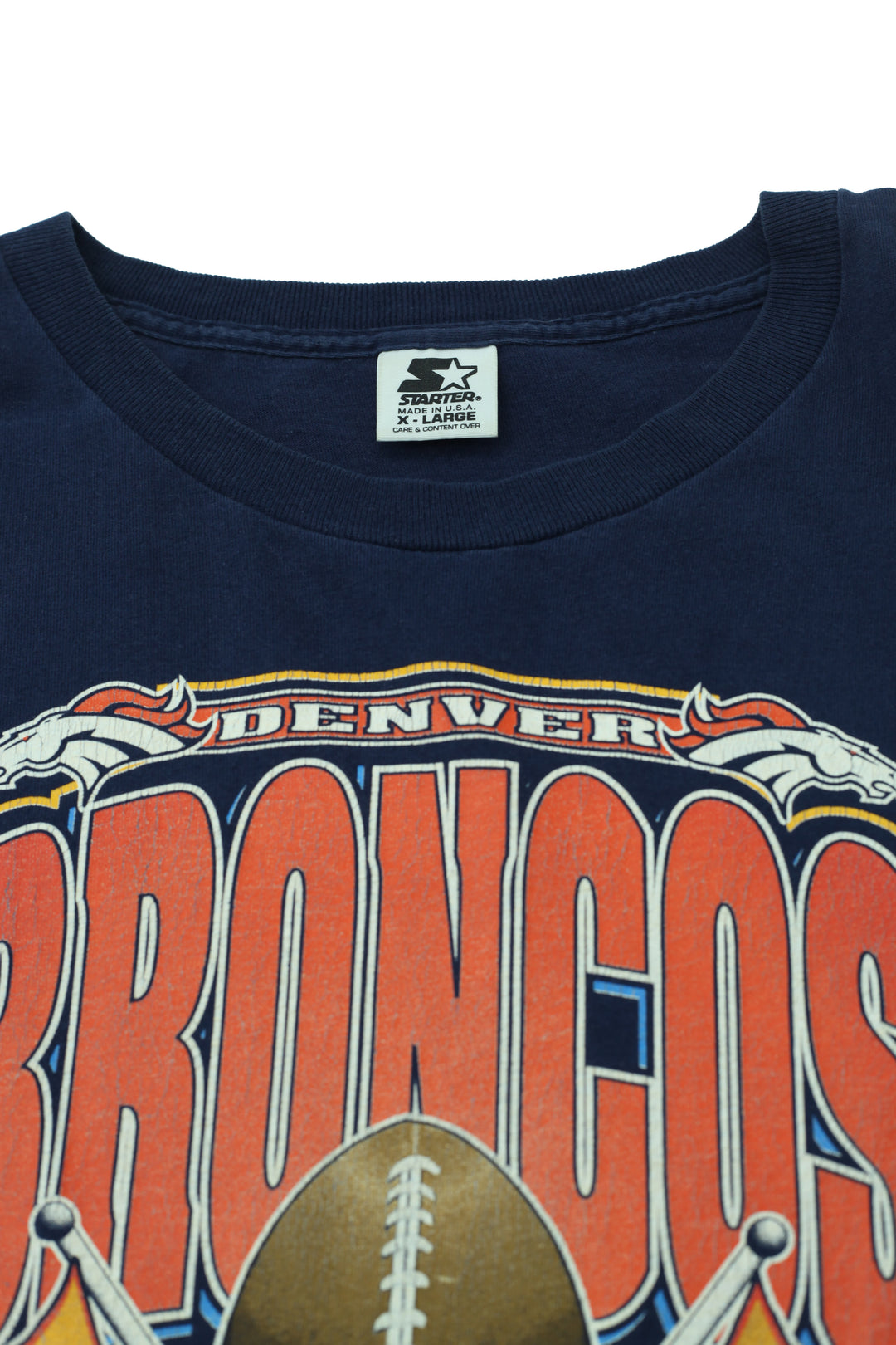 Starter Denver Broncos Super Bowl XXXII Champions VNTG T-Shirt Made In USA