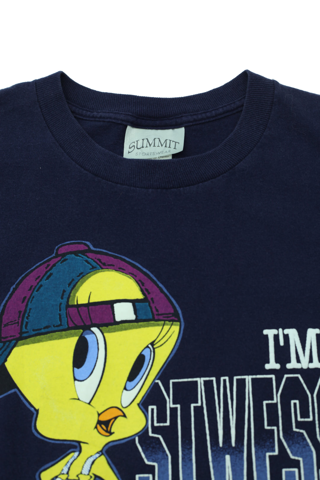 1995 Tweety Bird ' Im Not Stwessed Out Yet' Single Stitch T-Shirt VNTG