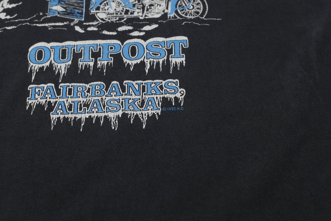 1995 Harley Davidson Northern Most Outpost Alaska VNTG T-Shirt Single Stitch