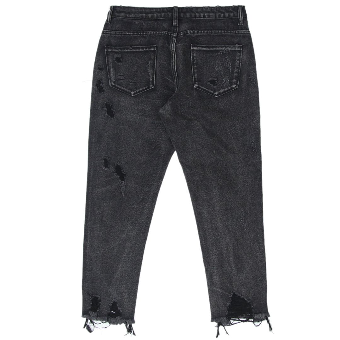 Ladies Signature 8 Ripped Mom Denim Pants