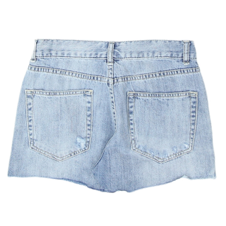 Ladies Decjuba Ripped Denim Shorts