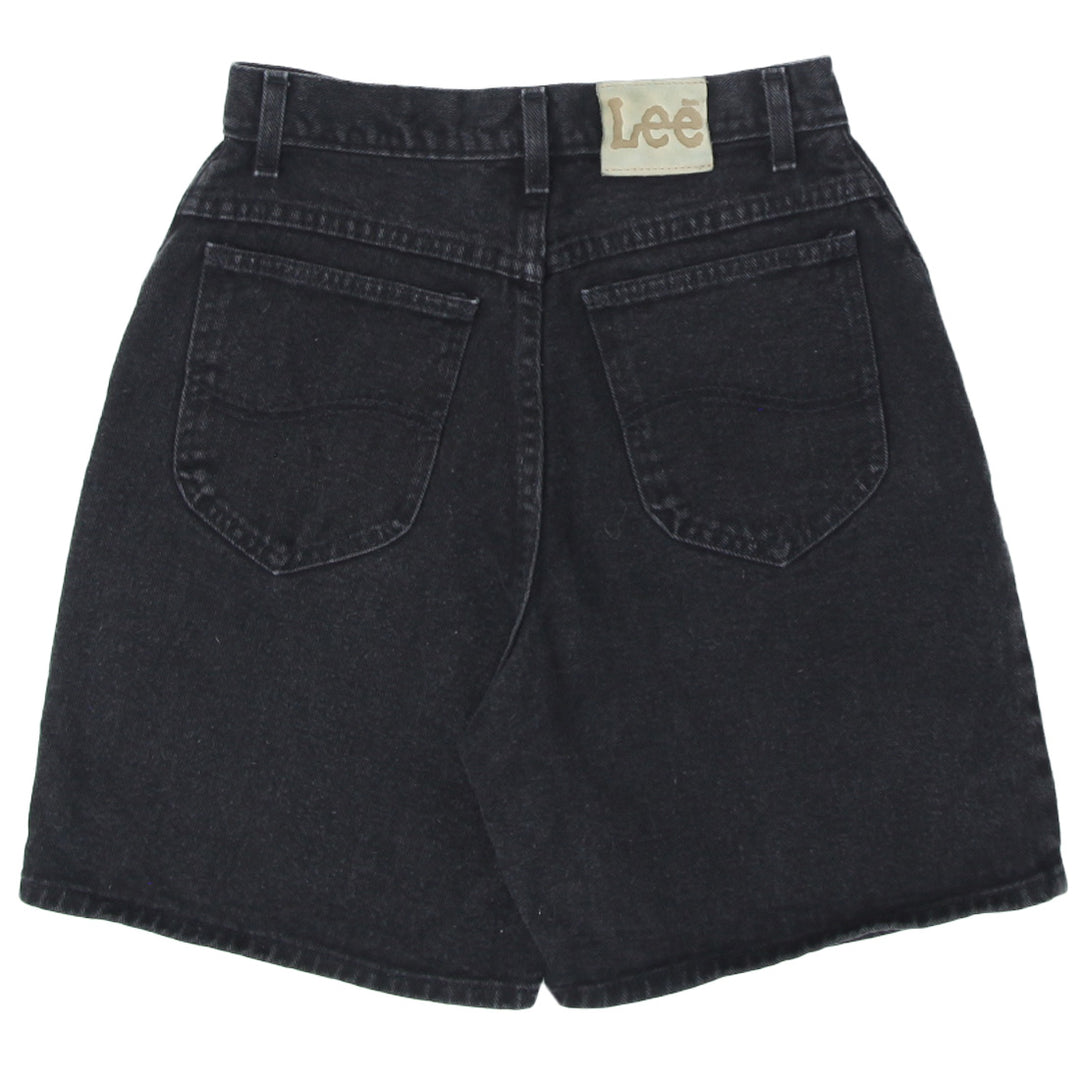 Ladies Lee High Waist Black Denim Shorts