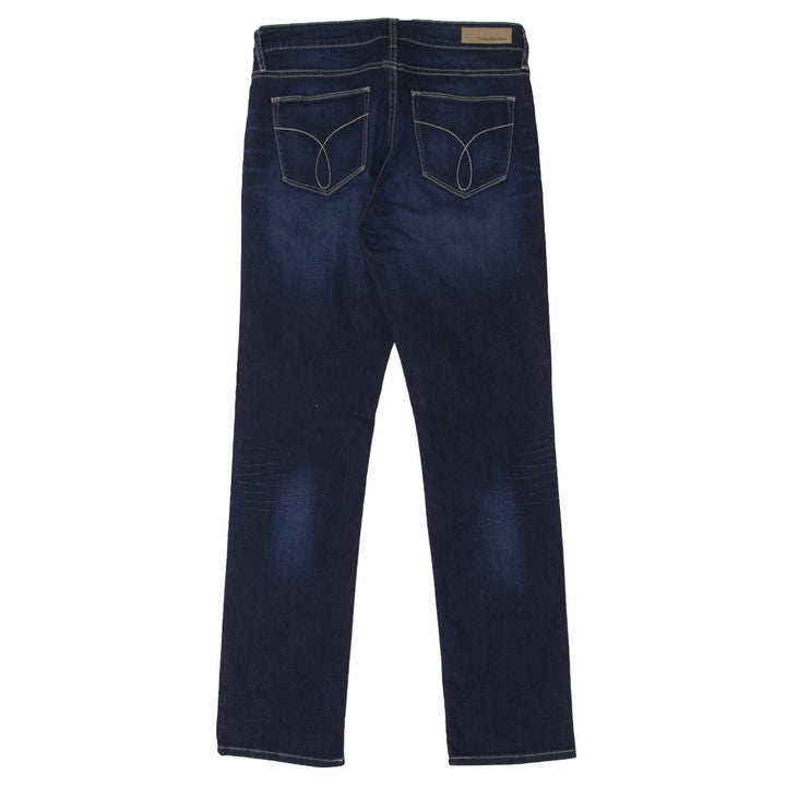 Ladies Calvin Klein Straight Denim Pants