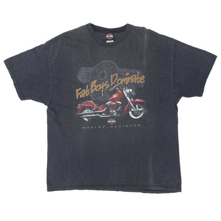 Harley Davidson Fat Boys Dominate VNTG T-Shirt Made In USA