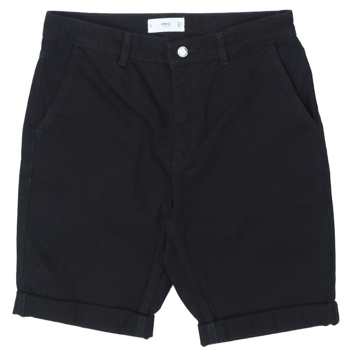 Ladies FR Rework MNG Black Cuff Denim Shorts