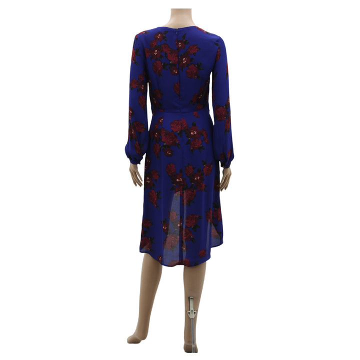 Ladies Dynamite Floral Long Sleeve Wrap Dress