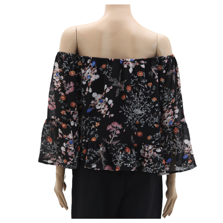 Ladies Bardot Off-Shoulder Floral Top