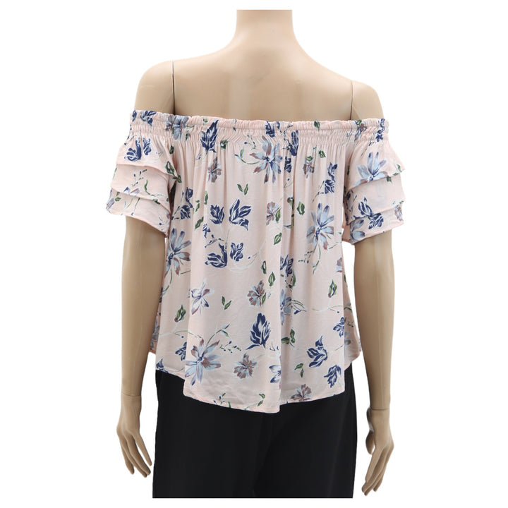 Ladies ASTR Off-Shoulder Floral Top