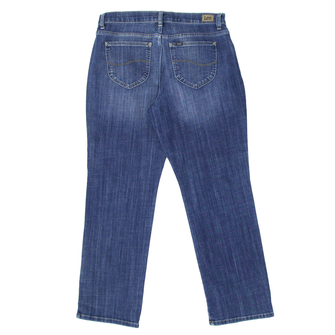 Ladies Lee Relaxed Fit Straight Leg Mid-Rise Denim Pants