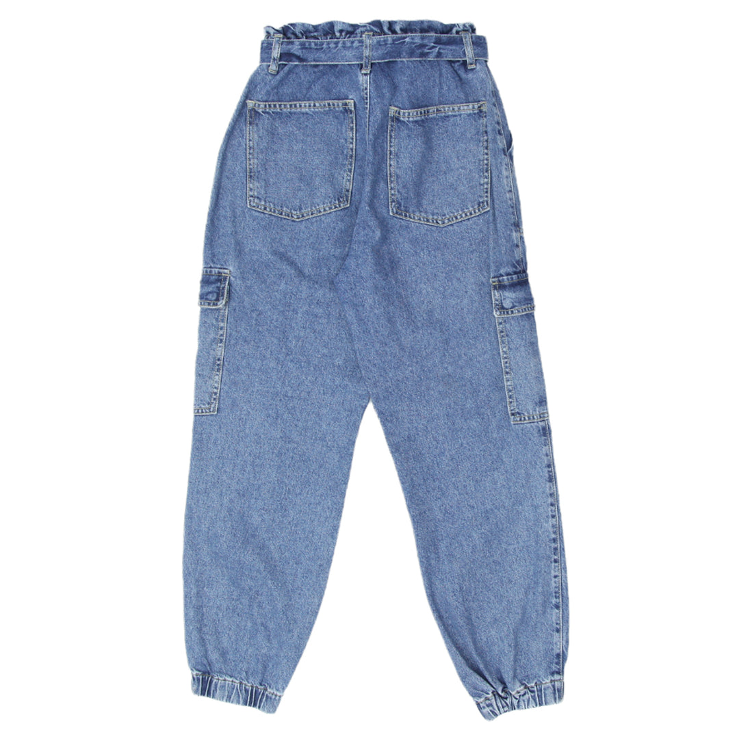 Ladies Stradivarius Cargo Jogger Denim Pants