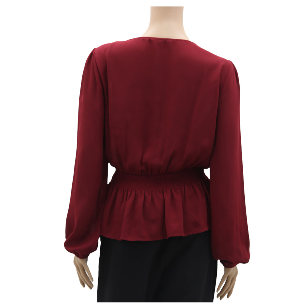 Ladies Tokito Overlap Smocked Peplum Top