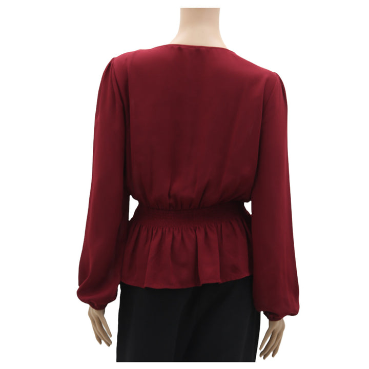 Ladies Tokito Overlap Smocked Peplum Top