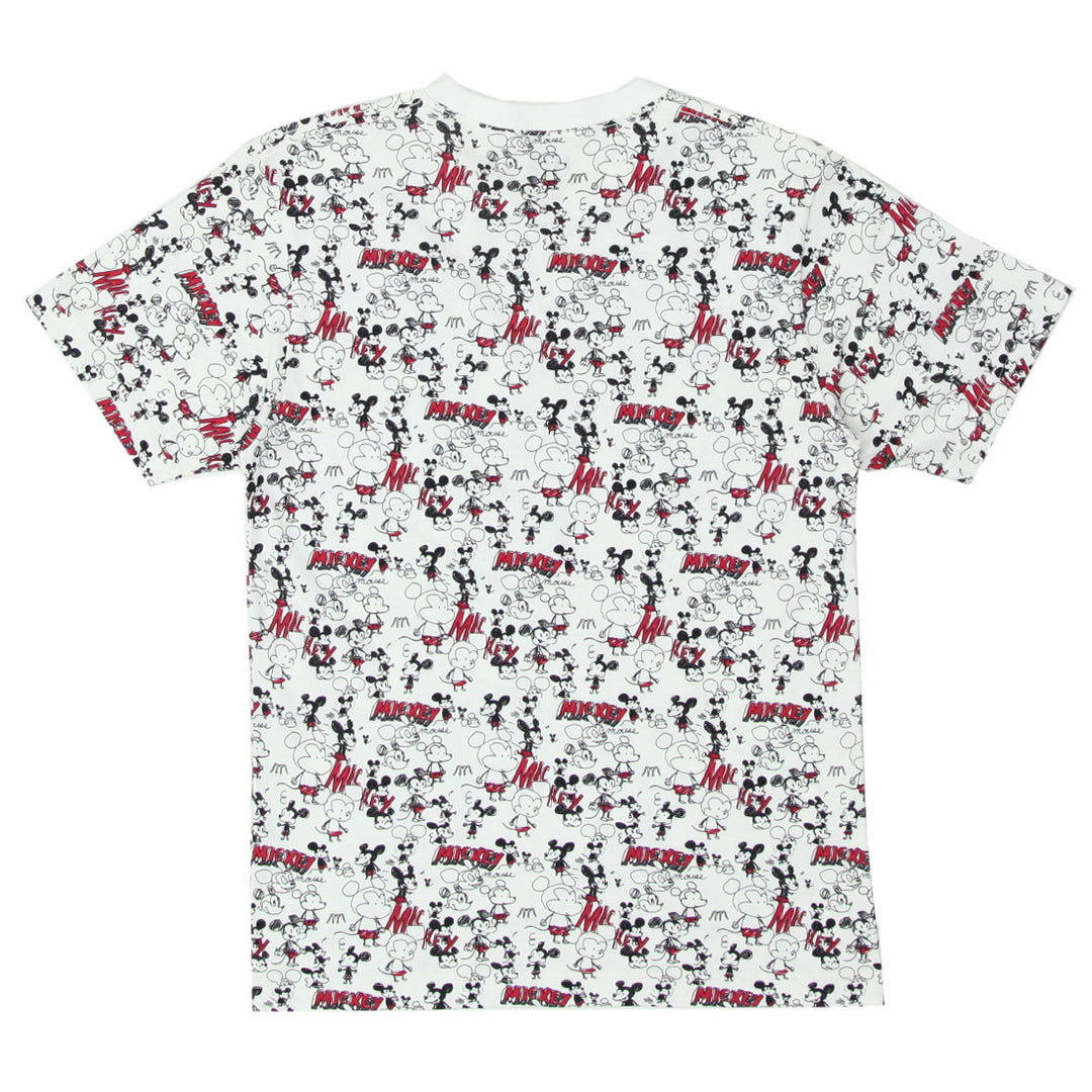 Ladies Uniqlo Mickey Mouse All Over Print T-Shirt