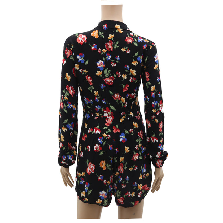 Ladies Stradivarius Floral Long Sleeve Rompers