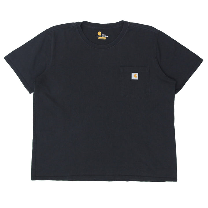 Boys Youth Carhartt Original Fit Black Pocket T-Shirt