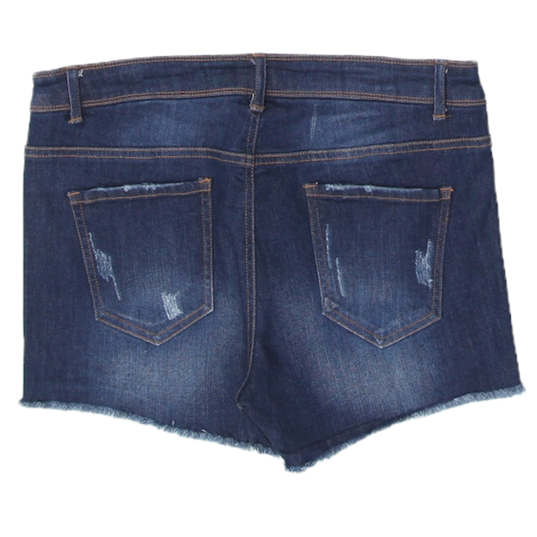 Ladies Nine Planet Skinny Denim Shorts