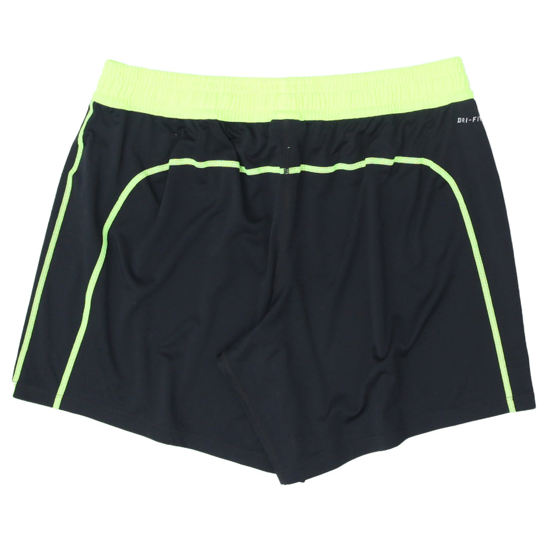 Mens Nike Dri-Fit Neon Green Black Sports Shorts