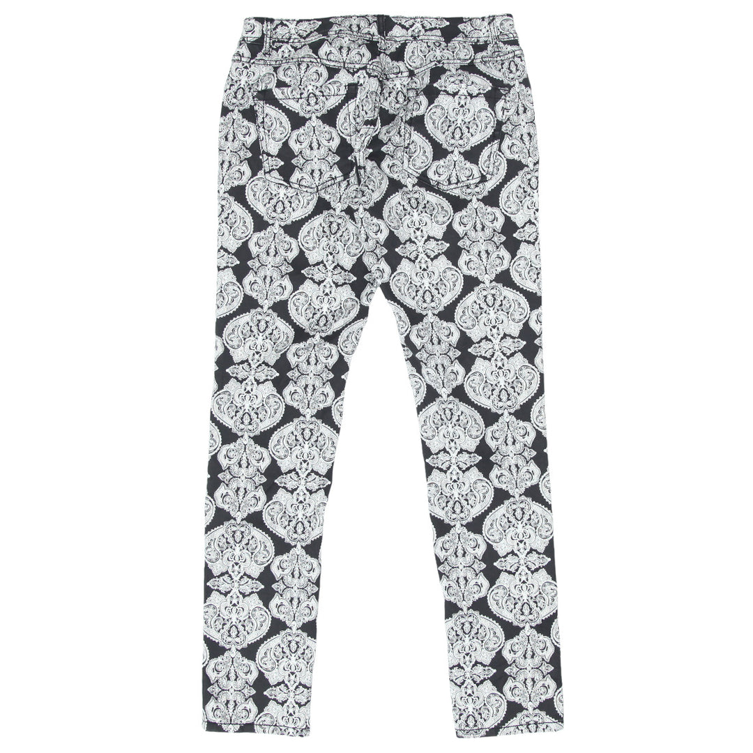 Ladies International Concept Paisley Print Skinny Leg Pants