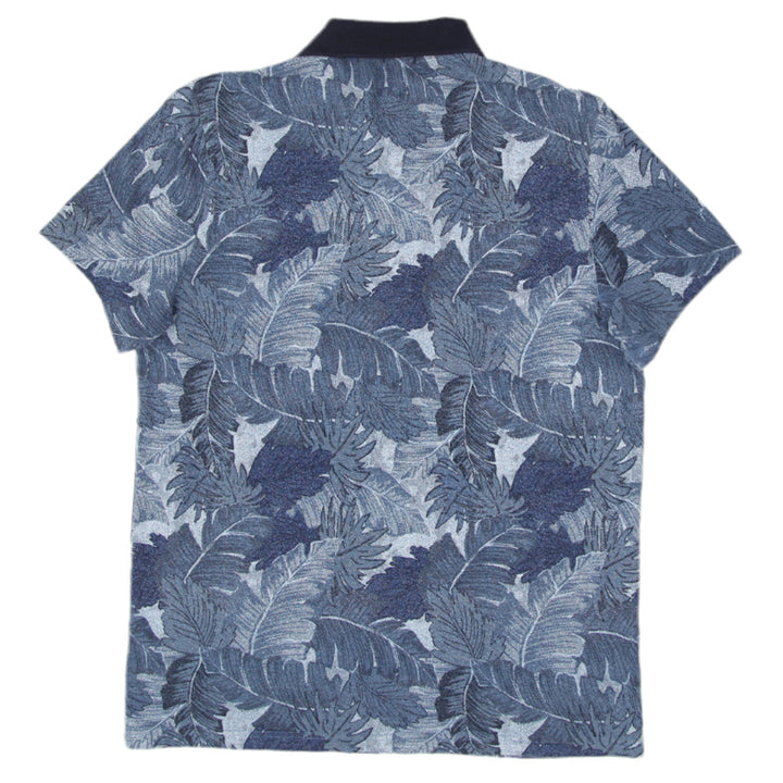 Mens Abercrombie & Fitch Leaf Print Collar T-Shirt