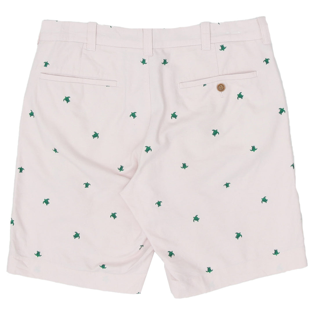 Mens J.Crew Turtle Print Pink Casual Shorts