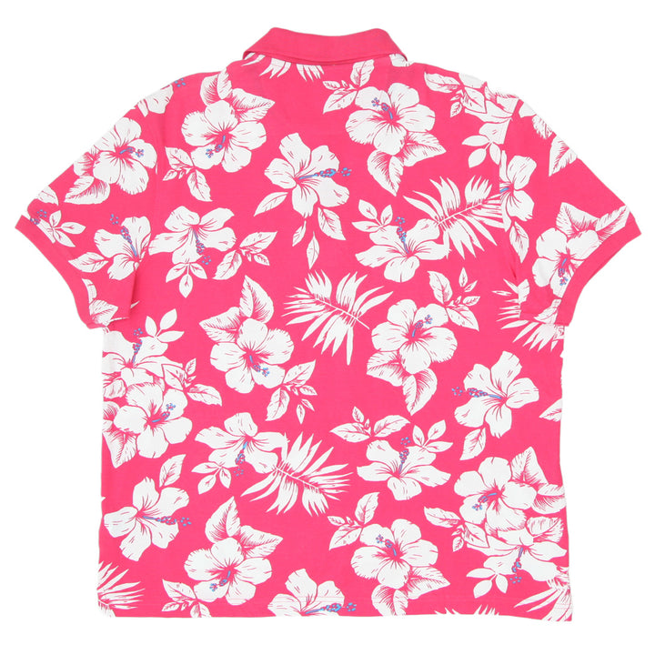 Mens Club Room Pink Floral Collar T-Shirt