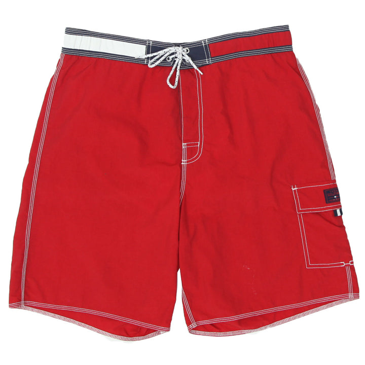 Mens Tommy Hilfiger Red Cargo Board Shorts