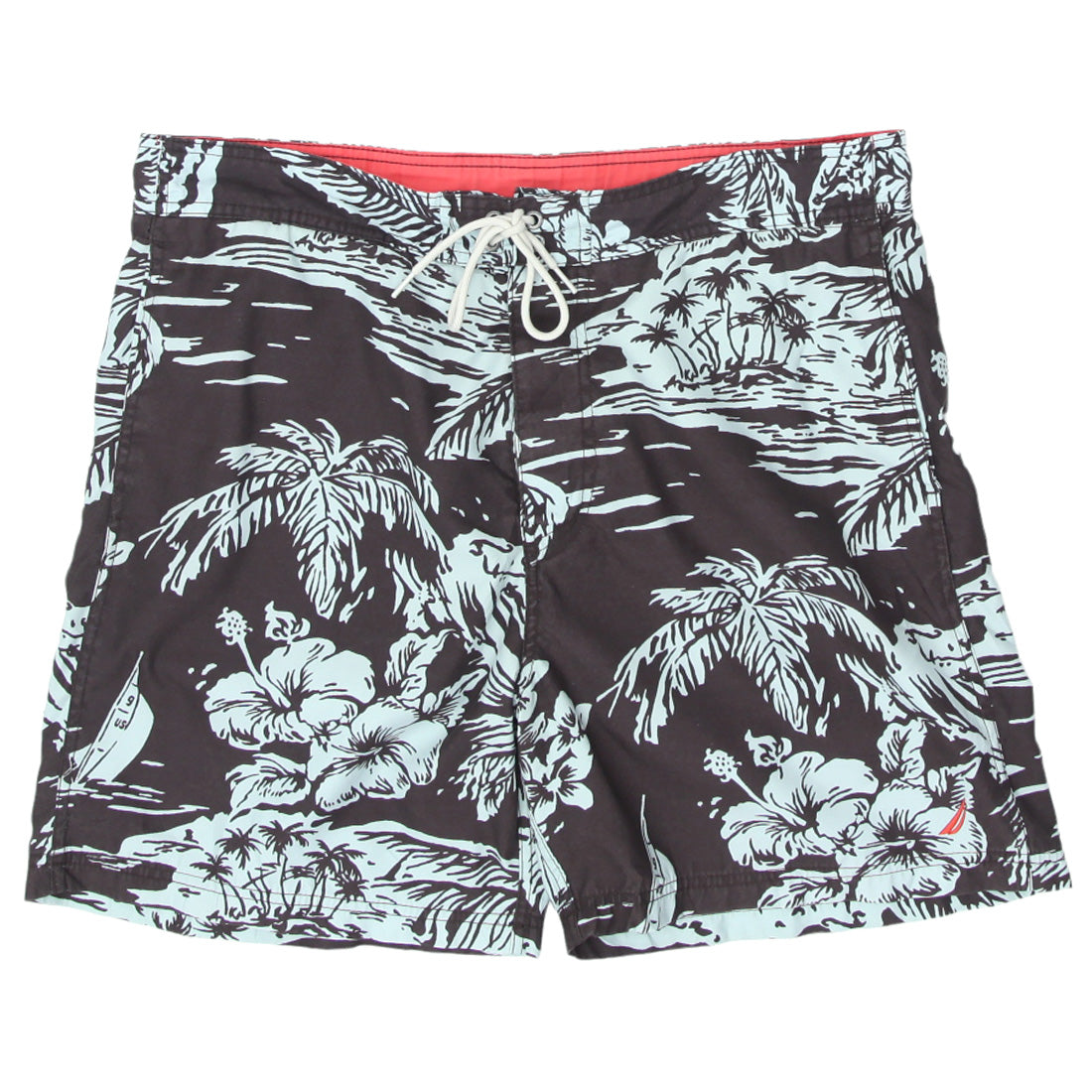 Mens Nautica Palm Floral Print Board Shorts