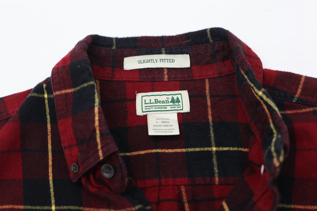 L.L.Bean Slightly Fitted Plaid Flannel Shirt