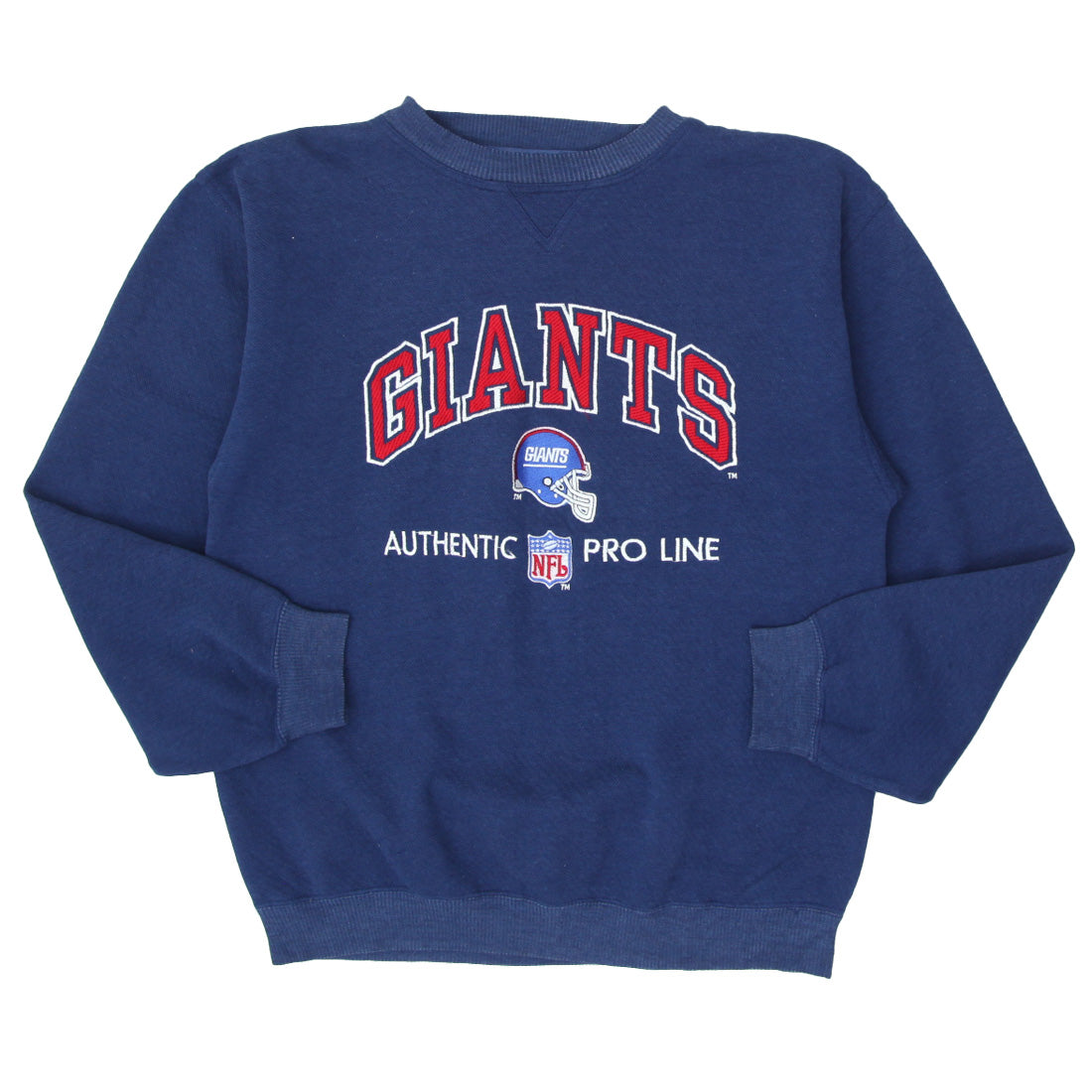 Vintage Blue hotsell Embroidered New York giants crewneck sweatshirt