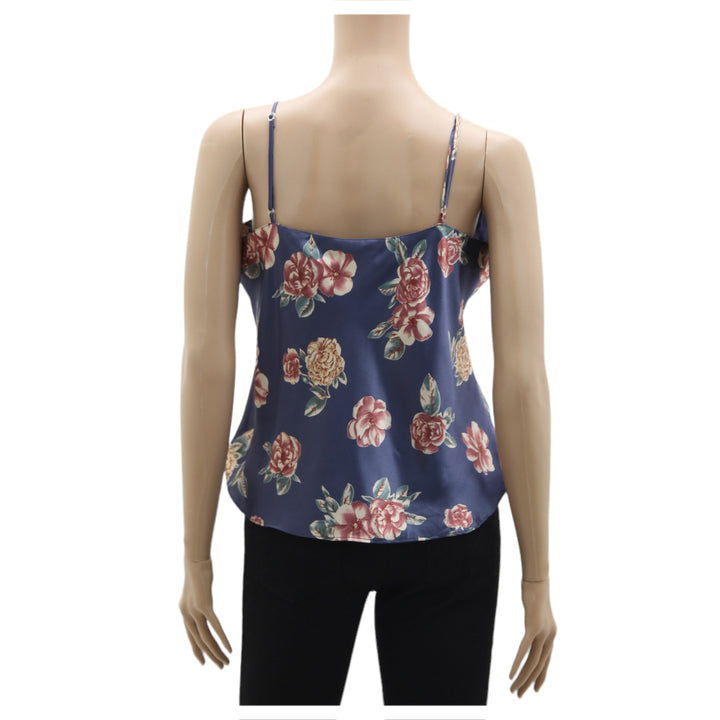 Ladies Floral Strappy Satin Top