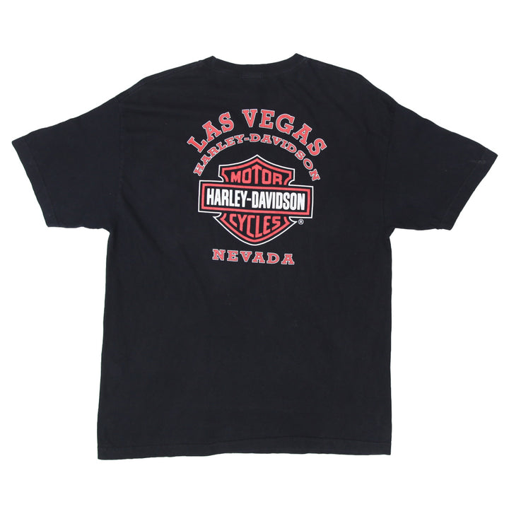 2001 Vintage Harley Davidson Las Vegas Nevada T-Shirt Black XL